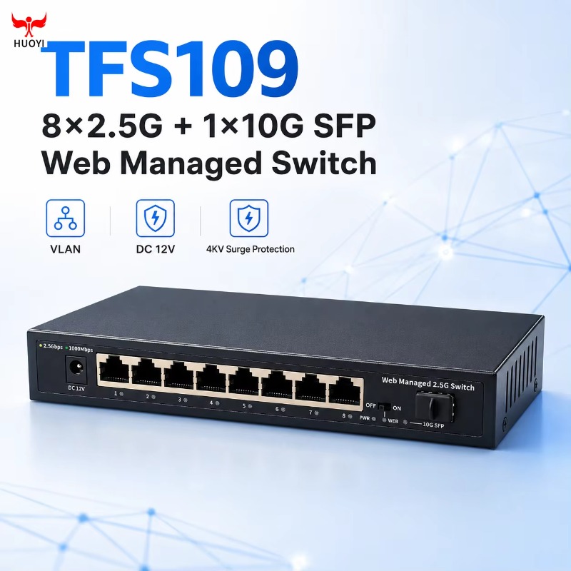 Sakelar Jaringan 8 Port 2,5Gb  - Sfp+ 10G Managed Switch 8 Port ulasan dan harga