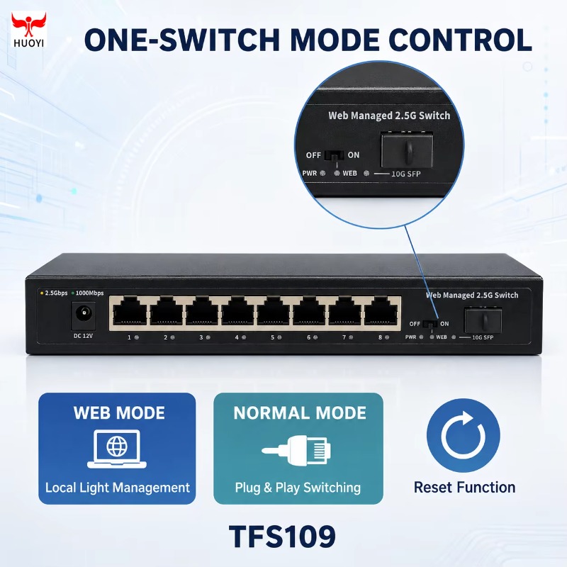 Sakelar Jaringan 8 Port 2,5Gb  - Sfp+ 10G Managed Switch 8 Port ulasan dan harga