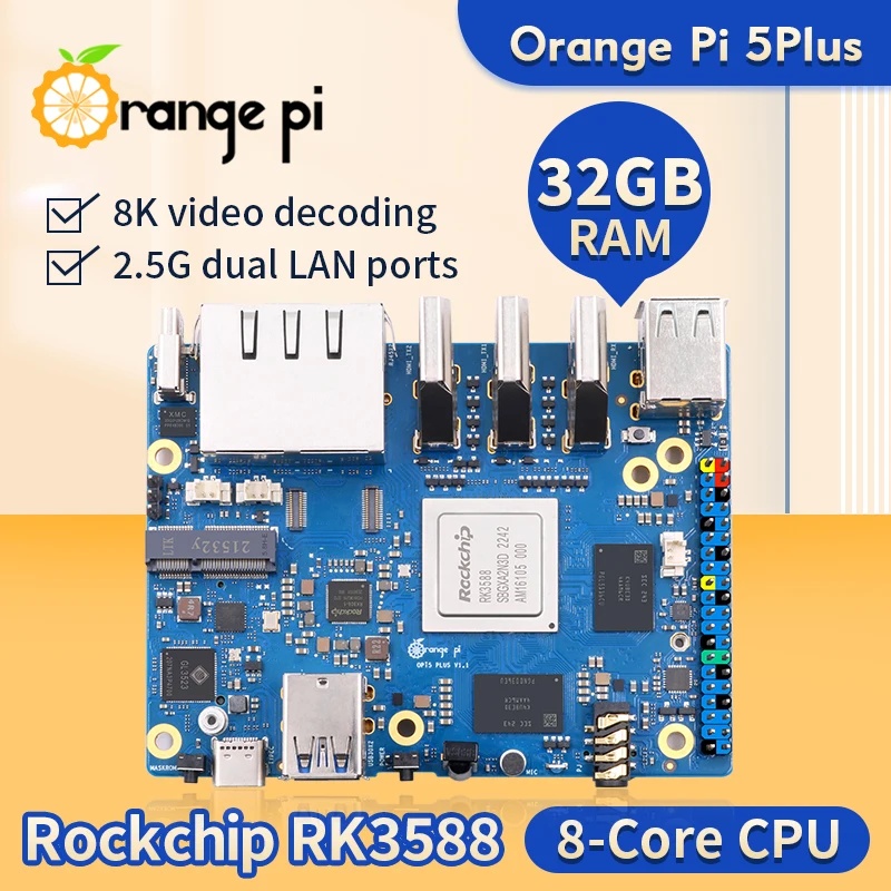 Orange Pi 5 Plus, RAM 4, 8, 16 - Orange Pi 5 Plus 32Gb ulasan dan harga